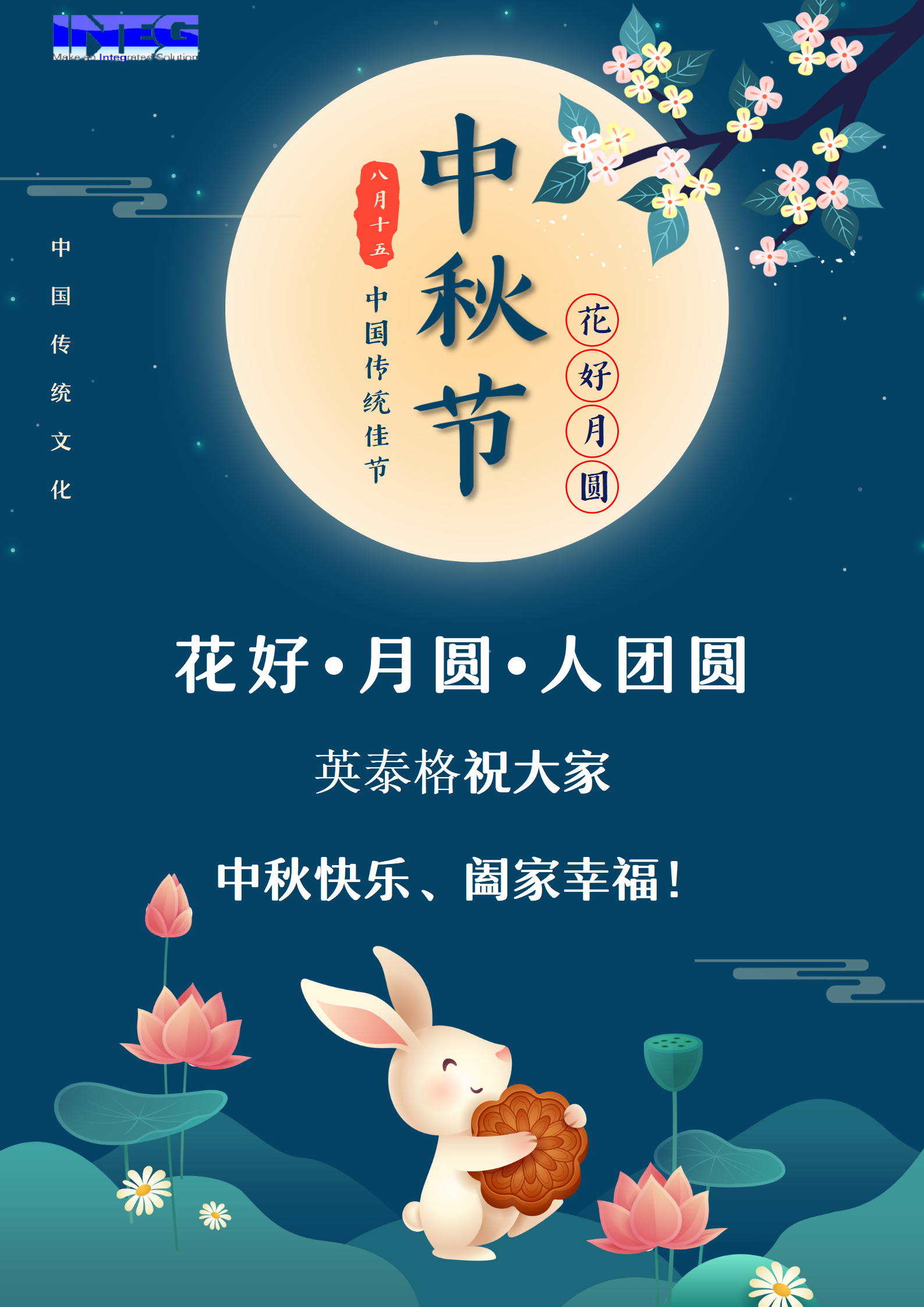 英泰格祝大家中秋節(jié)快樂！